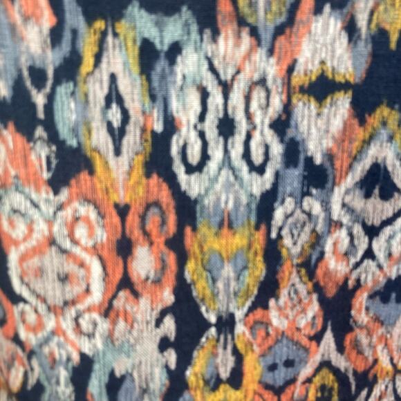 Garnet Hill Linen Dress size 8 sheath Ikat tribal batik colorful boho office - Picture 3 of 16